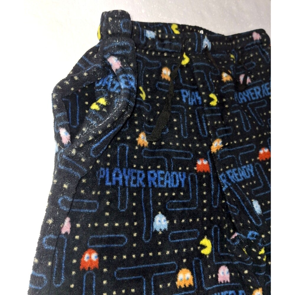 Bandai Namco Pac Man Lg Player Ready Comfy Fleece Lounge Sleep Pants - Picture 4 of 10